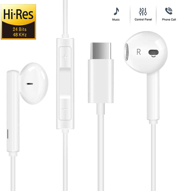 ZCOTU USB-C/Type-C Earphones, Hi-Res & DAC Chipset Headphones In-Ear Bass Noise Cancelling Earphone for Google Pixel 3/3XL/2/2XL, Xiaomi,Huawei P40/P30/Pro/Mate30/Mate20, Sony, HTC U12/U11/10, OnePlus 7T/7